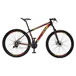 Bicicleta Aro 29 Krw Alumínio - Freio a Disco Suspensão Dianteira Mountain Bike S1 - 24 Velocidades - Adulto PRETO/AMARELO