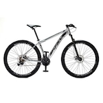 Bicicleta Aro 29 Krw Alumínio - Freio a Disco Suspensão Dianteira Mountain Bike S1 - 24 Velocidades - Adulto PRATA/PRETO