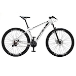 Bicicleta Aro 29 Krw Alumínio - Freio a Disco Suspensão Dianteira Mountain Bike S1 - 24 Velocidades - Adulto BRANCO/PRETO