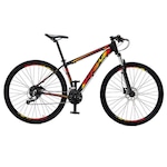 Bicicleta Aro 29 Krw Alumínio - Freio Hidráulico Suspensão Dianteira Mountain Bike S2 - 24 Velocidades - Adulto PRETO/AMARELO