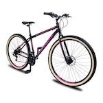 Bicicleta Aro 29 Sportline - Freio a Disco - Câmbio Revo Shift - 21 Velocidades - Adulto PRETO/ROSA