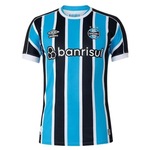 Camisa do Grêmio Umbro 2023 Home Listrada Umbro - Masculina Azul Claro/Preto