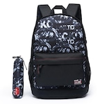 Mochila Ecko Reforçada - 17 Litros + Estojo PRETO