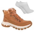 Bota Skechers Edgemont + 1 Par de Meias - Feminina MARROM