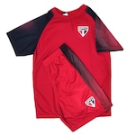 Conjunto do São Paulo Hero Tricolor Spr - Camisa + Shorts - Infantil VERMELHO