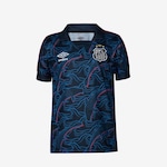 Camisa do Santos III 2023 Umbro - Infantil AZUL ESCURO