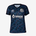 Camisa do Santos III 2023 Torcedora Umbro - Feminina AZUL ESCURO