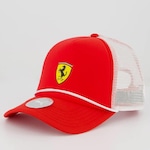 Boné Aba Curva Puma Scuderia Ferrari Sptwr Race Trucker - Snapback - Adulto VERMELHO