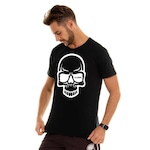 Camiseta Kvra Skull Contrast - Masculina PRETO