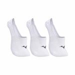 Kit Meias Invisível Mizuno 3X1 Cronos - 3 Pares - Unissex BRANCO