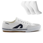 Tênis Rainha Vl 2500 + 3 Pares de Meias - Masculino BRANCO/MARINHO/ROYAL