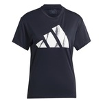 Camiseta adidas Run It Brand - Feminina PRETO/BRANCO