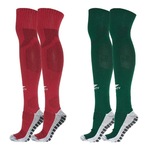 Kit Meião Penalty Grip Max - Infantil - 2 Pares VERMELHO/VERDE