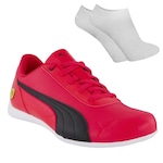 Tênis Puma Scuderia Ferrari Neo Cat + 1 Par de Meias - Masculino Vermelho/Preto