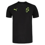 Camiseta Puma Neymar Jr Teamliga - Infantil PRETO/VERDE