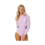 Maiô de Lycra UV Rip Curl Sunrise Strip - Adulto Lilas