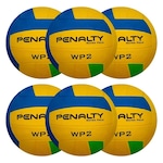 Kit Bolas Polo Penalty Water Viii com 6 Unidades Amarelo/Verde