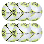 Kit de Bolas de Society Penalty Se7E R2 Ko X - 6 Unidades BRANCO/AMARELO