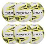 Kit Bolas de Futsal Penalty Rx 200 Xxiii - 6 Unidades BRANCO/AMARELO