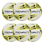 Kit Bolas de Futsal Penalty Rx 50 Xxiii - 6 Unidades BRANCO/AMARELO