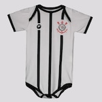 Body do Corinthians Listrado com Proteção UV 50+ Torcida Baby BRANCO