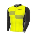 Camisa de Ciclismo Manga Longa Ert Euro Jersey - Masculina AMARELO