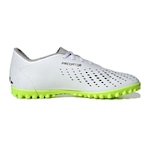 Chuteira Society adidas Predator Accuraccy 4 - Adulto Branco/Verde Cla