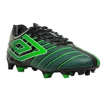 Chuteira de Campo Umbro Velocita Elixir - Adulto PRETO/VERDE