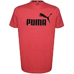 Camiseta Puma Ess Heather Tee - Masculina Vermelho/Preto