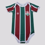 Body do Fluminense Torcida Baby Listrado UV - Infantil VERMELHO