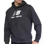 Blusão de Moletom com Capuz New Balance Essentials Basic - Masculino PRETO