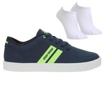 Kit Tênis Mormaii Urban Stripe 3 + Par de Meia - Masculino AZUL ESC/VERDE