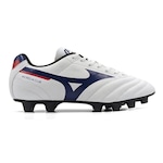 Chuteira de Campo Mizuno Morelia Club MD Adulto BRANCO/AZUL