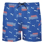 Shorts Puma Board Estampado - Masculino AZUL/BRANCO