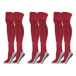 Kit de Meiões Penalty Grip Max - 3 Pares - Adulto VERMELHO