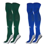 Kit de Meiões Penalty Grip Max - 2 Pares - Adulto Verde/Azul