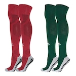 Kit de Meiões Penalty Grip Max - 2 Pares - Adulto VERMELHO/VERDE