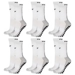 Kit Meias Cano Longo 3/4 Penalty Grip - 6 Pares - Infantil BRANCO