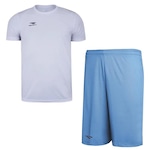 Kit Camiseta Penalty X + Calção - Infantil BRANCO/AZUL