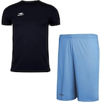 Kit Camiseta Penalty X + Calção - Infantil PRETO/AZUL