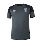 Camisa do Grêmio 2023 Concentração Umbro - Masculina CINZA ESCURO/PRETO