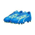 Chuteira de Campo Puma Ultra Play Fg - Infantil AZUL/BRANCO