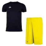 Kit Camiseta Penalty X + Bermuda - Masculina PRETO/AMARELO