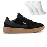 Tênis Fila Acd Classic Se + 3 Pares de Meias - Masculino PRETO/MARROM