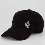 Boné Aba Curva do Flamengo Supercap Classic - Strapback - Adulto PRETO