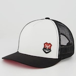 Boné Aba Curva do Flamengo Supercap Americano - Snapback - Adulto PRETO