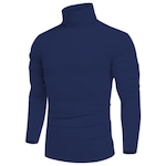 Camisa Térmica Performance Moda Gola Alta Proteção Solar Uv 50+ Blusa Segunda Pele - Masculina AZUL