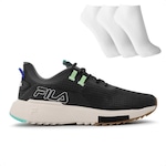 Tênis Fila F Virtuous + 3 Pares de Meias - Masculino PRETO/VERDE