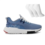 Tênis Fila F Virtuous + 3 Pares de Meias - Masculino AZUL/CINZA