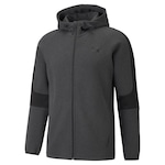 Jaqueta de Moletom com Capuz Puma Evostripe Core Malha Simples Full-Zip - Masculina CINZA ESC MESCLA